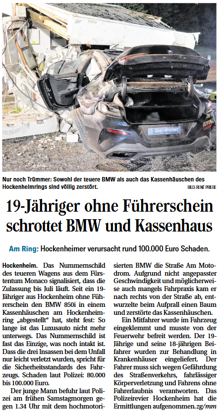 20250422 HTZ 19jaehrigerohneFuehrerscheinschrottetBMWundKassenhaus